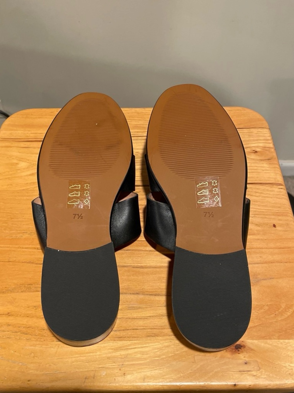 Madewll Leather Woven Sandals - Low Block Heel Size 7.5 B New - Picture 6 of 6